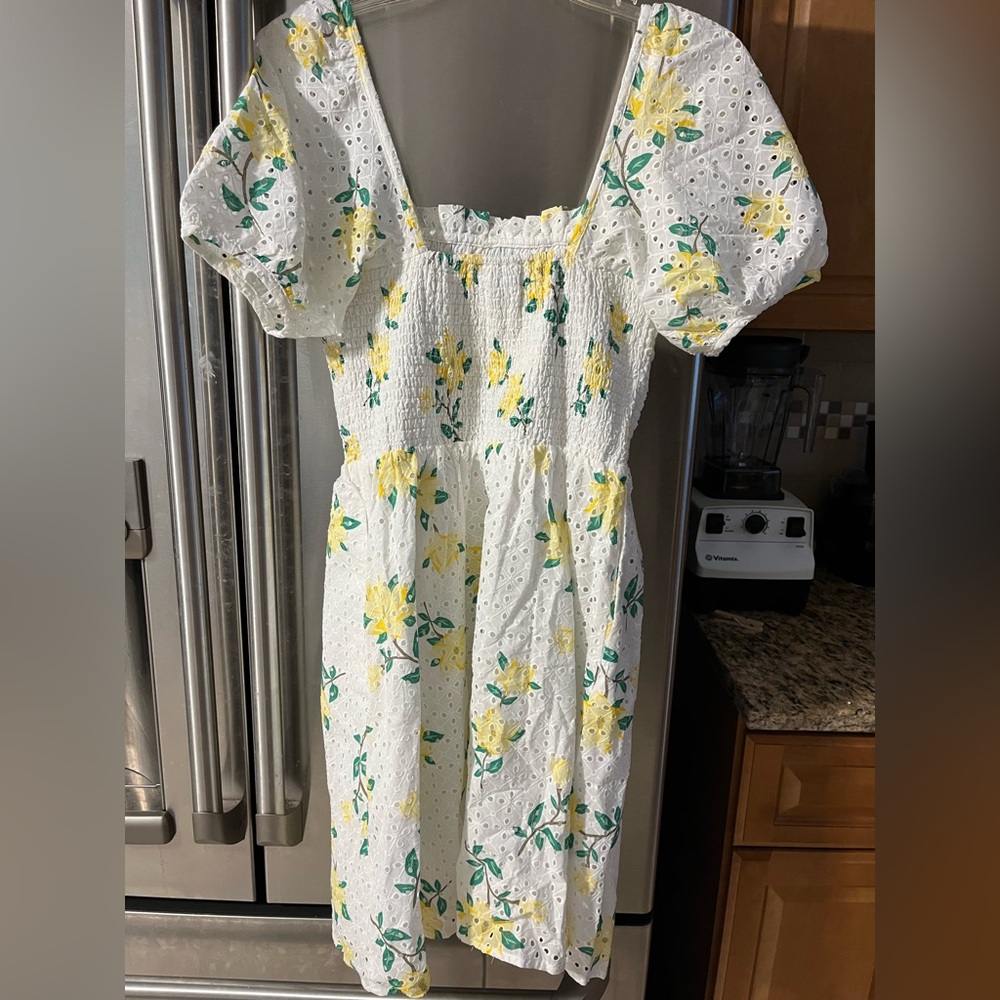 Draper James White and Yellow XS Dress